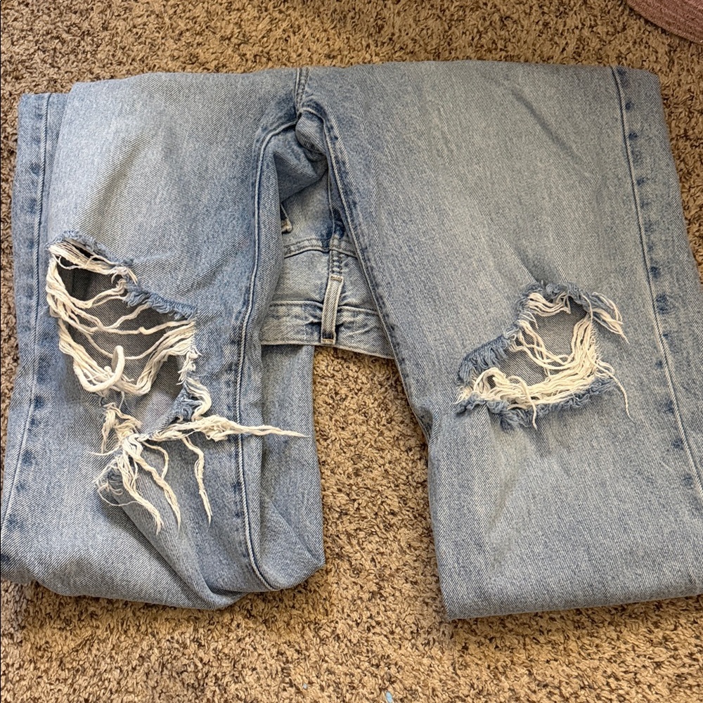 Universal Thread Light Blue Ripped Boyfriend Jeans - image 3